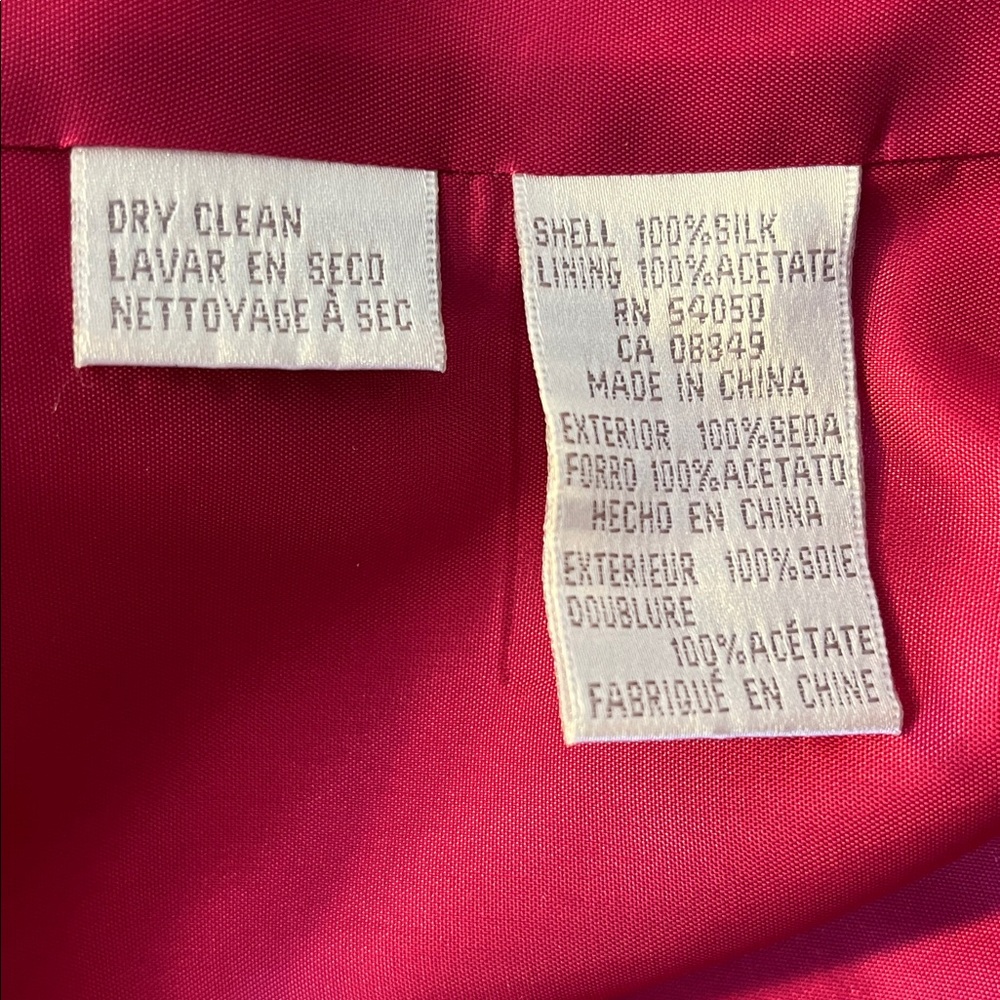 Gorgeous Jones New York Hot Pink Silk Women's Blazer - Picture 7 of 7
